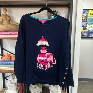 Lilly Pulitzer elephant sweater.  Size Medium